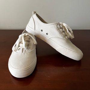 J Crew Nautical Preppy Classic white sneakers